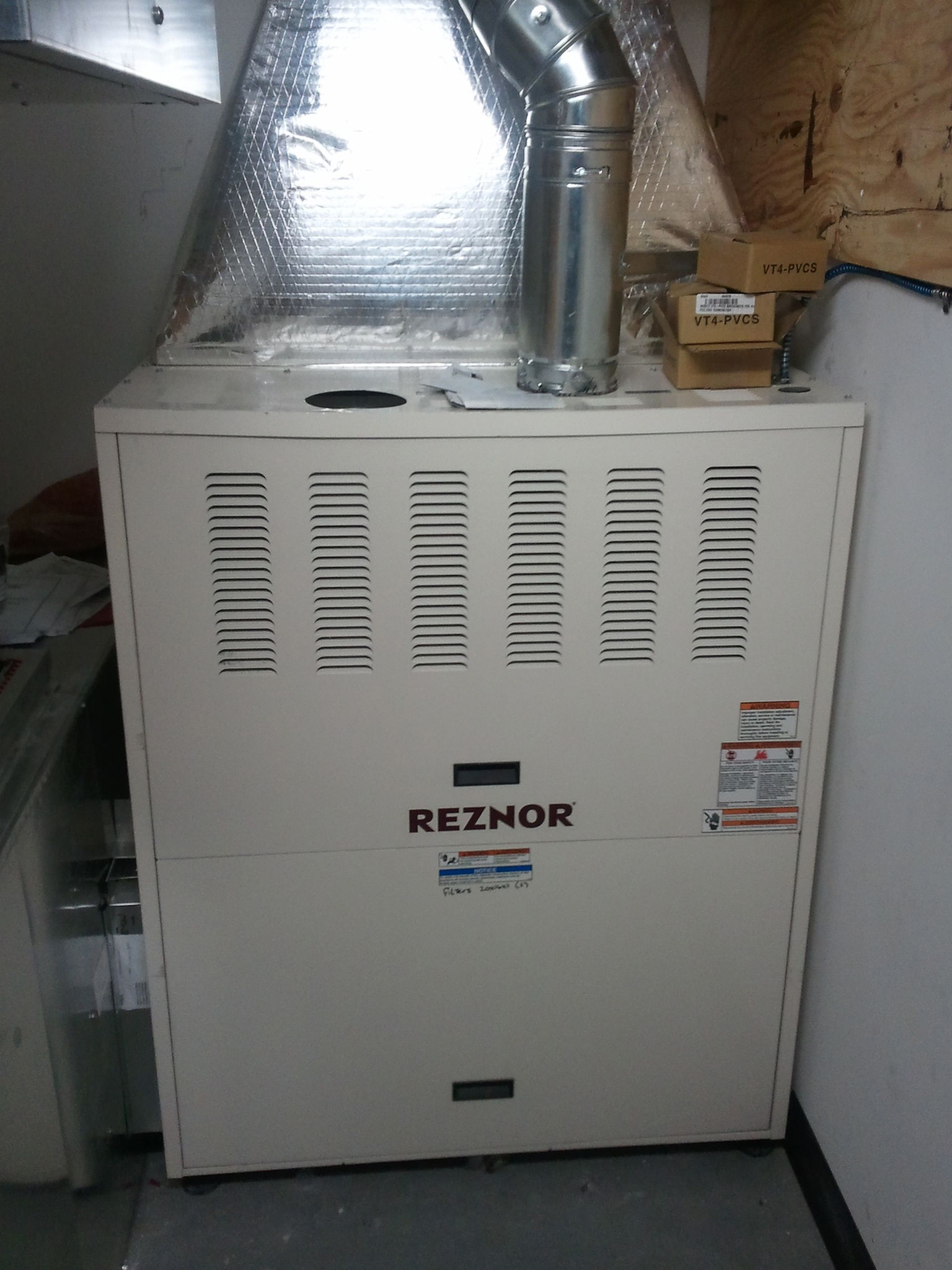 Reznor Indoor Upflow Furnace Hot Yoga Supply